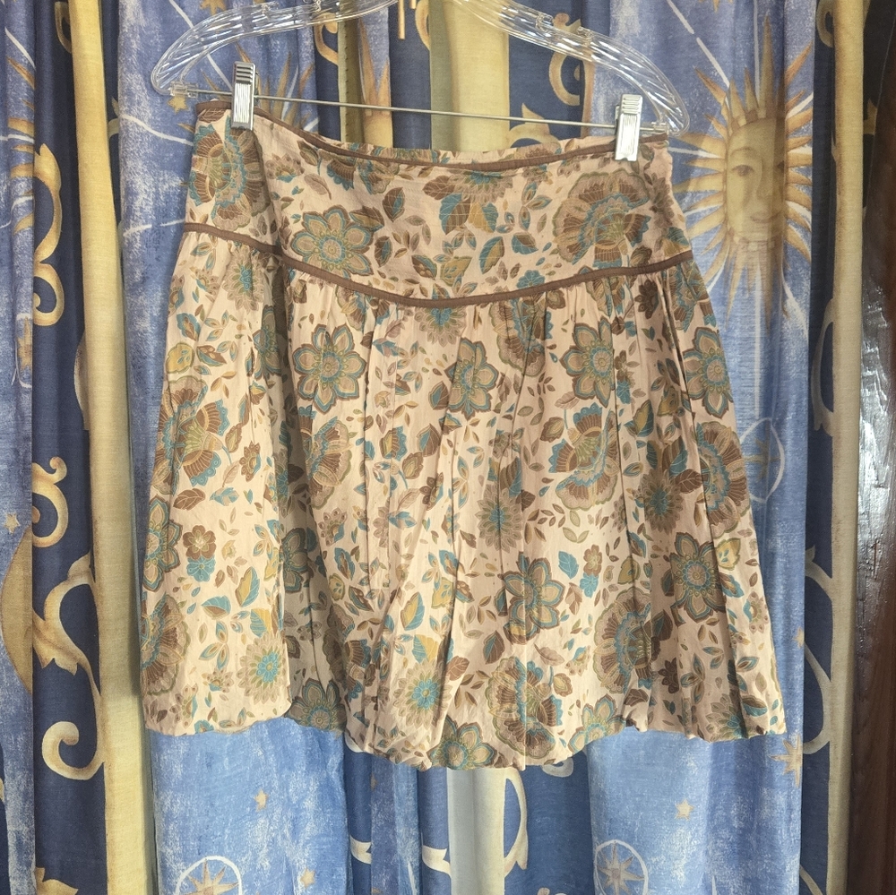 Delias Brown Floral Skirt Size 7/8 - Picture 5 of 7